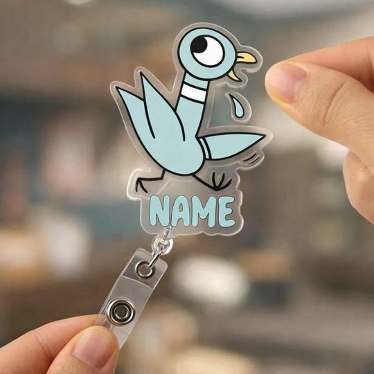 Discover Custom Pigeon Teacher Children Book Badge Holder, Teacher Appreciation Badge Reel,  Elephant Piggie Badge Reel, Back To School, Teacher Gift