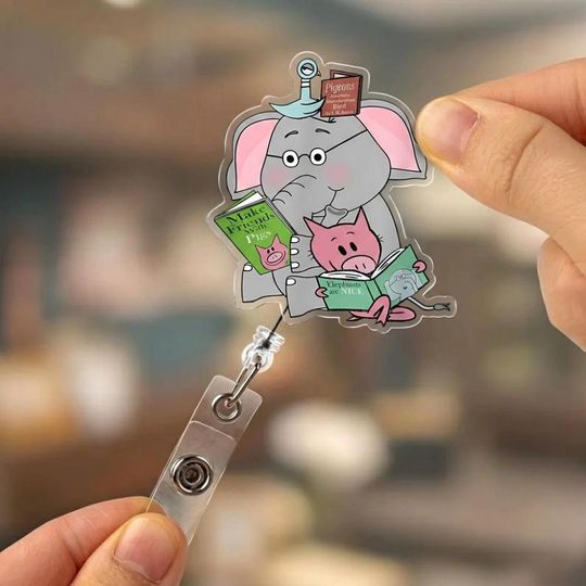 Read Children's Book Badge Reel, Teacher Back To School Badge Reel, Children's Character Teache Gift, Kindergarten Badge Reel Accessory 01