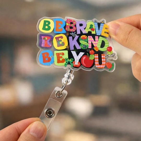Discover Hungry Be Brave Be Kind Be You Caterpillar Badge Reel, Teacher Kindergarten Badge Reel, Back To School, Teacher Appreciation Gift 41