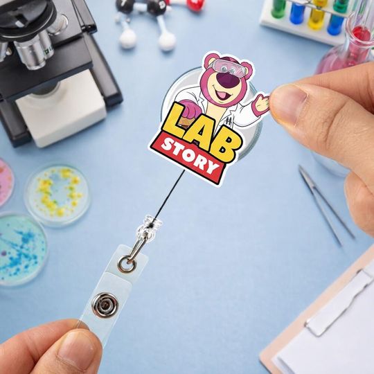 Discover Losto Toy Story Lab Week 2026 Badge Reel, Buzz Lightyear Woody Jessie Bo Peep Lab Team Retractable ID Badge Holder