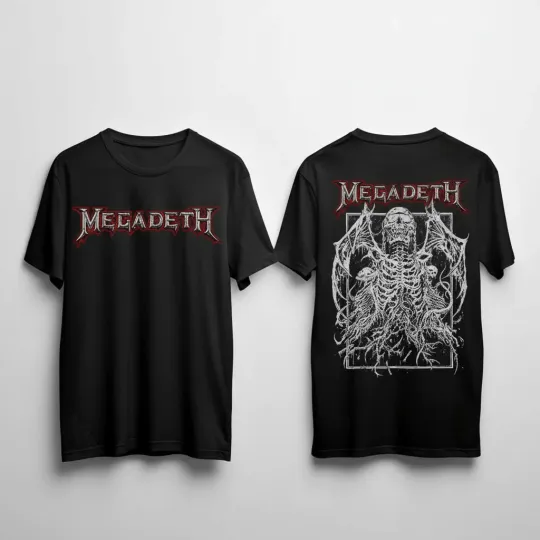 Discover Megadeth 2026 World Tour Double Sided T-Shirt