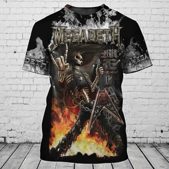 Discover Megadeth Band 3D Polyester T-Shirt