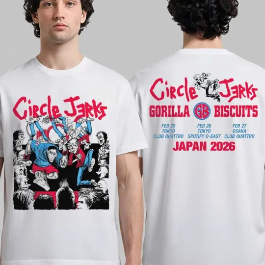 Circle Jerks Japan Tour 2026 Punk Rock T-Shirt Vintage