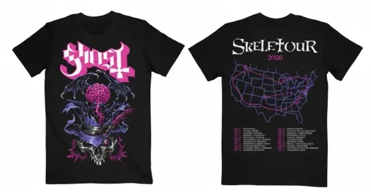 Discover The Ghost Band Skeletour World Tour 2026 T-Shirt