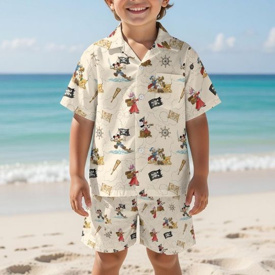 Discover Disney Mickey And Friends Pirates Hawaiian Shirt, Disney Pirates Cruise Trip Hawaiian Shirt, Pirates Of The Caribbean Hawaii Shirt