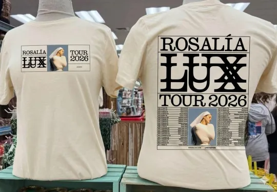 Discover Vintage Rosalia LUX World Tour 2026 Graphic T-Shirt Motomami Fan Tee New Fast