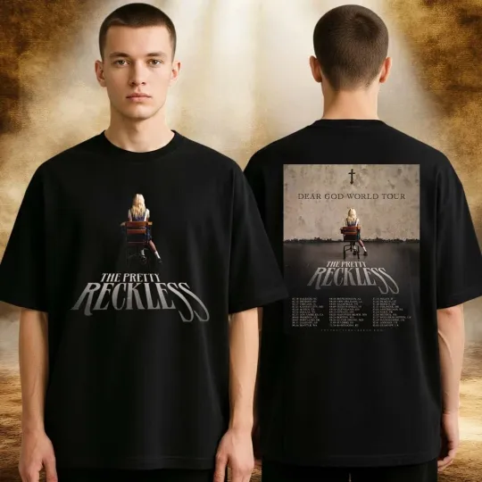 Discover The Pretty Reckless Tour Dates Poster Dear God World Tour 2026 USA T-Shirt