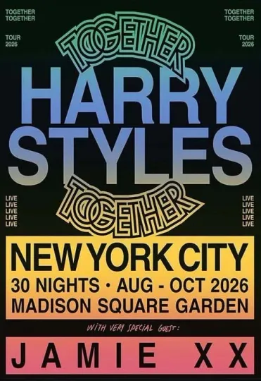 Discover Harry New York MSG 2026 Together Tour Poster Jamie