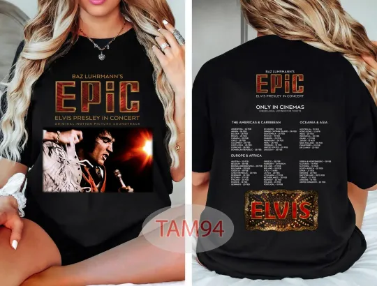 Elvis Presley EPiC Tour 2026 Shirt King of Rock 2 Sided Graphic Tee
