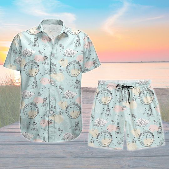 Discover Cinde Button Shirt Shorts Set, Princess Vacation Outfit, Disney Cruise Matching Clothes, Fairytale Summer Set, Magical Fan Gift