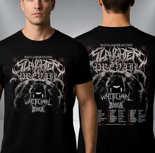 Discover Slaughter To Prevail North America 2026 Tour T-Shirt Deathcore Merch Fast Ship