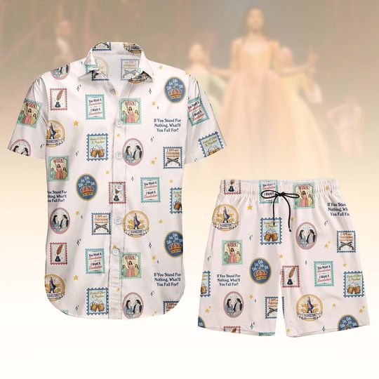 Discover Hamilton Button Shirt Shorts, Musical Art Button Shirt, Broadway Show Hawaii Shorts, Theater Gift Hawaiian Shirt, Summer Holiday Gift