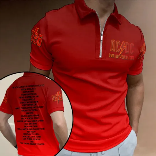 A.CDC World Tour 2026 Zip Polo Shirt