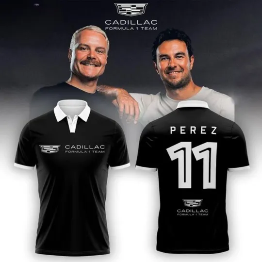 Discover Sergio Perez Cadillac Polo (Black)