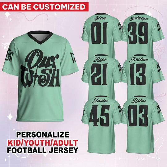 Discover Wish Into The Wish Our Wish Kpop Football Jersey, Custom jersey, Nctzen Jersey, Gift for fan
