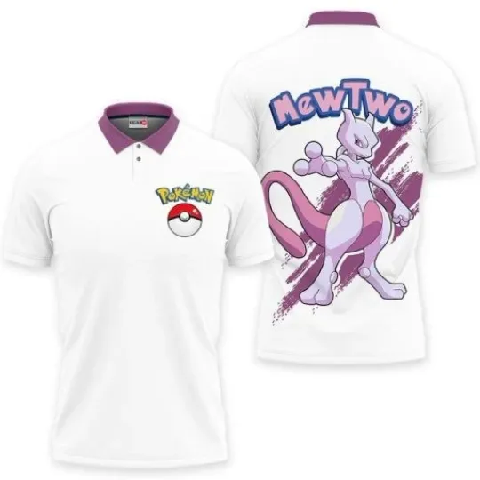 Mewtwo White Polo Shirt