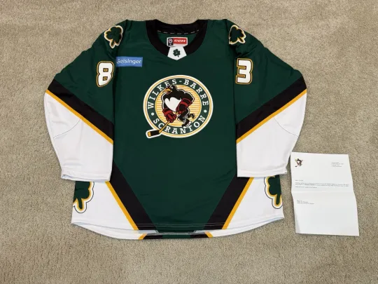 Discover Wilkes Barre Scranton WBS Penguins AHL Game Issued 2026 St Pats Jersey Edwards