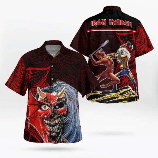 Iron Maiden The Number Of The Beast Hawaiian Shirt for Men