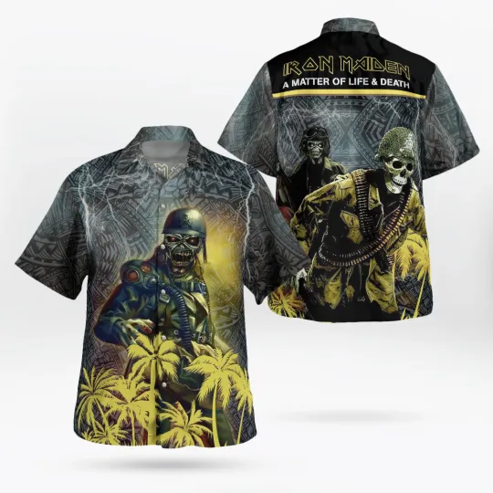 Discover Iron Maiden A Matter Of Life And Death 2006 Tribal Hawaiian Shirt