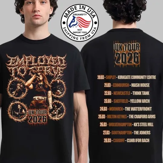 Discover Employed To Serve UK Tour 2026 Concert Fan Gifts T-Shirt