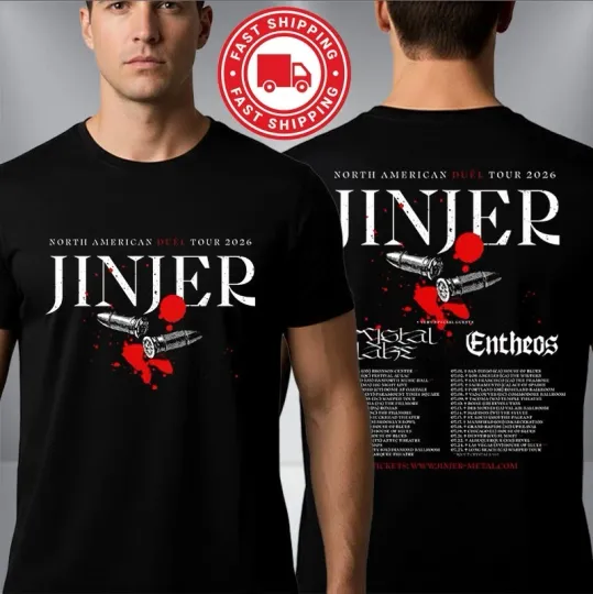Discover Jinjer Tour 2026 North America Dates Double Sided Unisex Tee