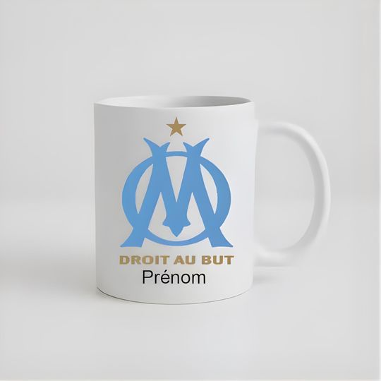 Discover Personalized Mug with Football Club Emblem + Prenom