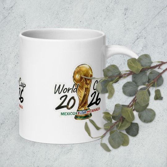 World Cup 2026 Mug | Mexico USA Canada Soccer Cup | Football Fan Gift | 2026 Trophy Coffee Cup | Sports Memorabilia Gift for Him or Her
