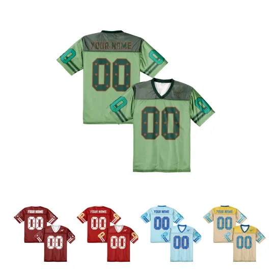 Discover Personalized Vintage Mesh Football Jersey V-Neck with Custom Name and Number