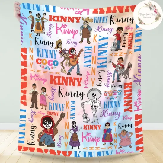 Discover Personalized Fiesta Music Family Custom Name Flannel Blanket Gift