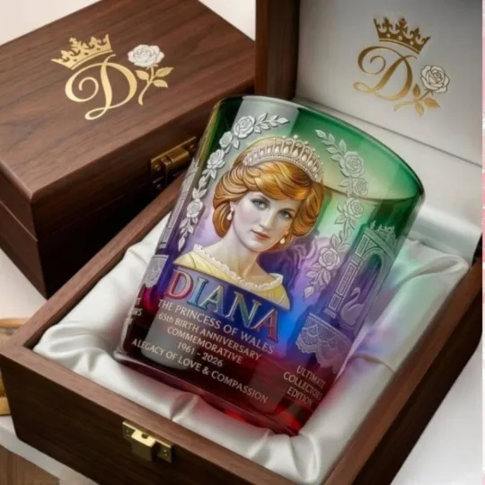 Discover Princess Diana 65Th Anniversary A Legacy Of Love Passion Whiskey Glass