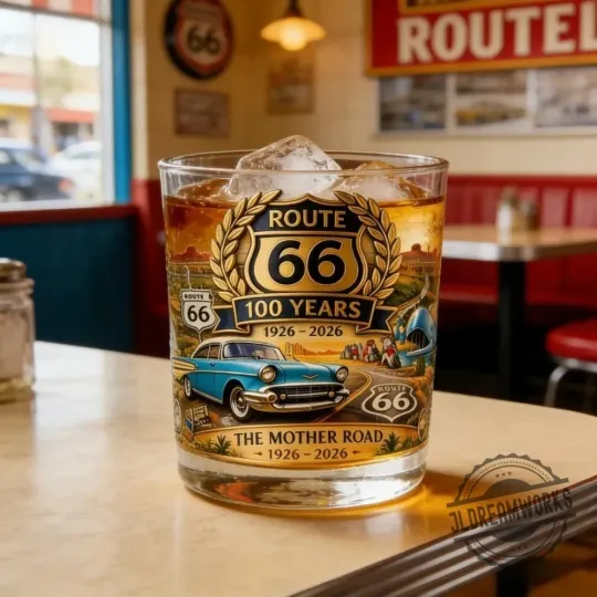Discover U.S. Route 66 Centennial Commemorative Whiskey Glass