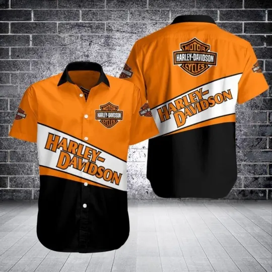 Discover Harley Motor Racing Davidson Casual Button Down Shirt Unisex Adults