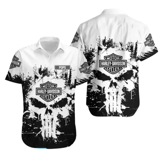 Discover Harley Motor Racing Davidson Casual Button Down Shirt Unisex Adults