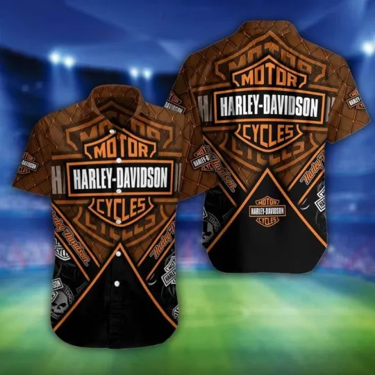 Discover Harley Motor Racing Davidson Casual Button Down Shirt Unisex Adults