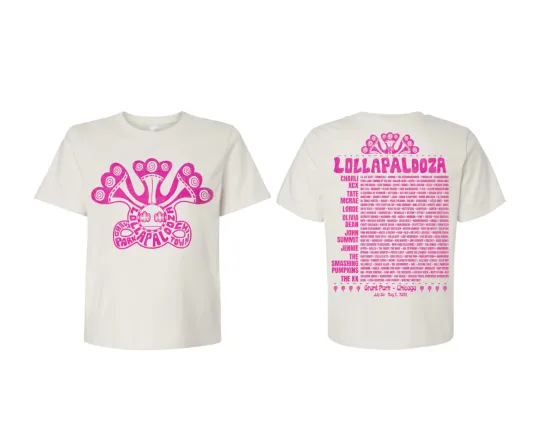 Lollapalooza 2026 Tour Lolla Guide Lineup T-Shirt All Size