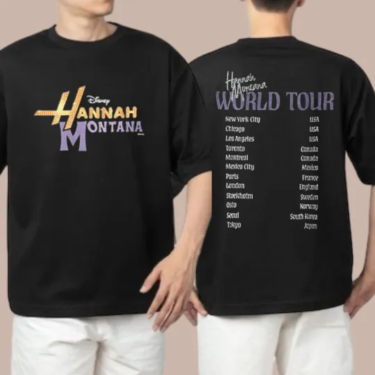 Hannah Montana 20th Anniversary 2026 World Tour Unisex T-Shirt, Gift For Fan