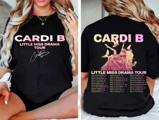 Discover Cardi B Little Miss Drama Tour 2026 Shirt, Music Tour 2026 Fan Tee