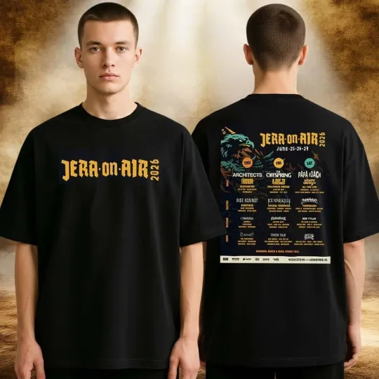 Discover Jera On Air Tour Dates Poster Jera On Air Festival In Netherlands 2026 T-Shirt