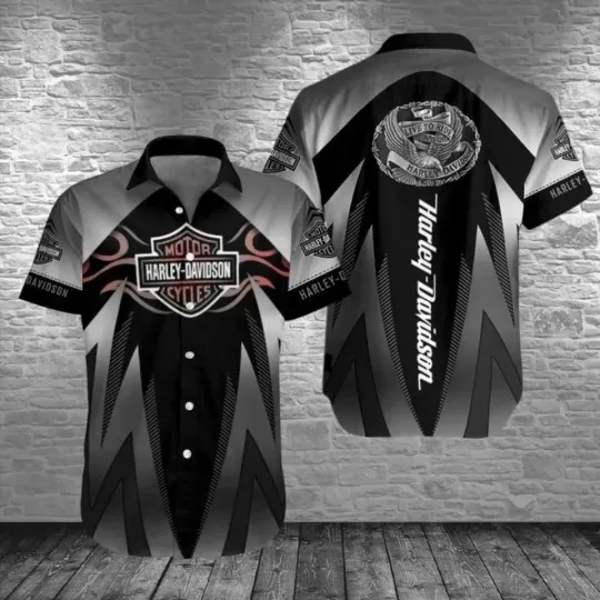 Discover Harley Motor Racing Davidson Casual Button Down Shirt Unisex Adults