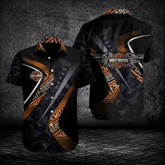 Discover Harley Motor Racing Davidson Casual Button Down Shirt Unisex Adults