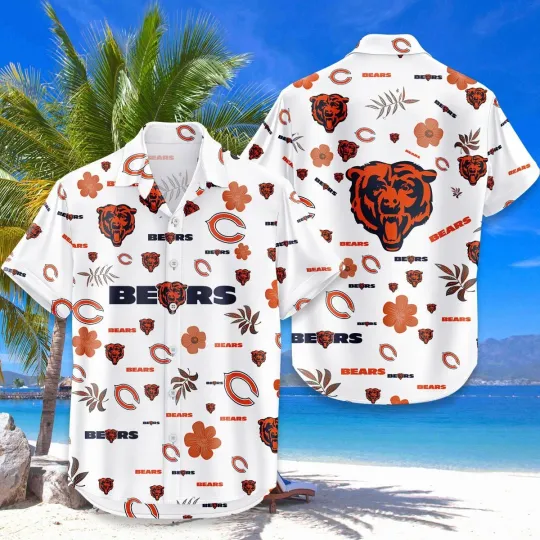 Discover Chicago Football Team Bearss Hawaiian Button Down Shirt Unisex Adults