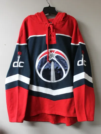 Discover New NBA Washington Wizards Lacer jersey style mid weight cotton hoodie men XL