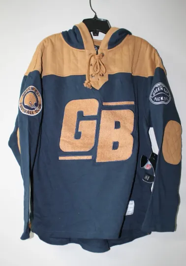 Green Bay Packers Lacer Jersey Style Hockey Hoodie Men’s