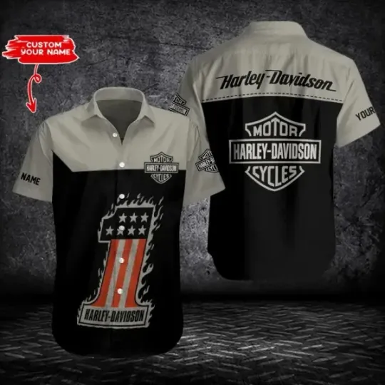 Discover Harley Motor Racing Davidson Casual Button Down Shirt Unisex Adults