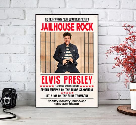 Discover Elvis Presley Poster | Rock and Roll  Art | 1950s Music King of Rock