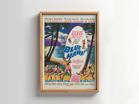 Elvis Presley - Blue Hawaii - Movie Poster Print - Vintage - Wall Decor - Gift Ideas