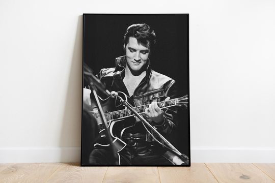 Discover Vintage Elvis Presley Poster, Retro Rock and Roll Wall Art, Music Legend Poster Print, Classic Music Decor