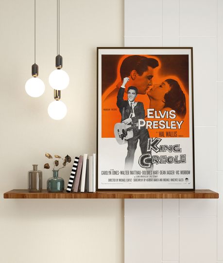 Discover Elvis Presley, King Creole Vintage Movie Poster, Digital Reproduction, The King printable movie poster