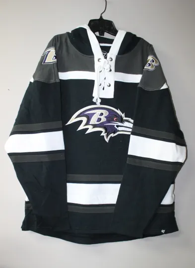 Discover Baltimore Ravens Football Hockey Hoodie Jersey Men’s Midweight Blue