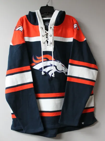 Denver Broncos Lacer Hockey Hoodie Jersey Men's Mid-Weight Shirt